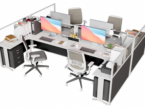 Modern Card Office Desk and Chair