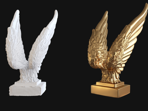 Modern Angel Wings Sculpture Ornaments