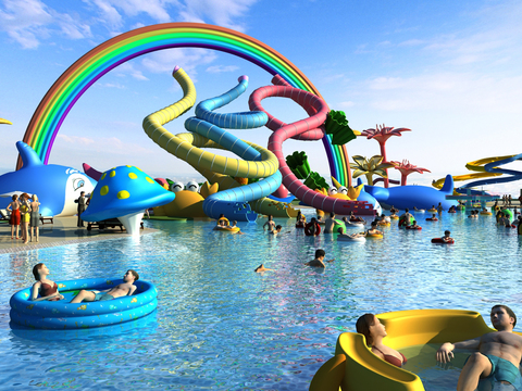 Modern Water Amusement Park