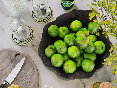 Green Orange Fruit Plate Fruit Wine Glass Ornaments