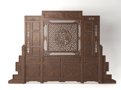 Chinese carved screen free