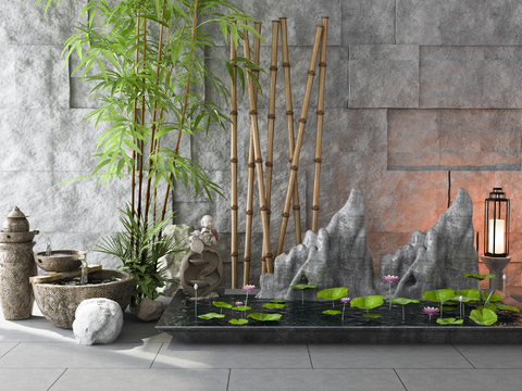 Chinese Waterscape Gardening Sketch