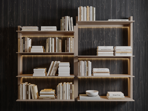 Wall-Mounted Bookshelf Storage Rack