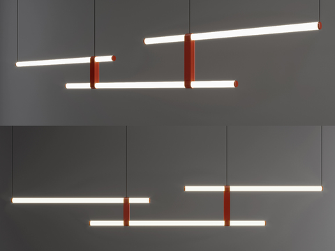 Light tube chandelier strip chandelier