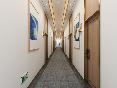 Modern Hotel Corridor