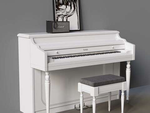 Modern White Piano