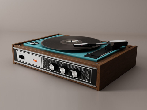 Modern Retro Solid Wood Record Player Free