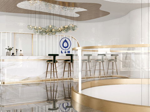 Modern Affordable Luxury Style store front desk bar