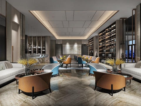 modern hotel lobby bar