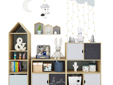 Nordic Children's Toy Storage Cabinet