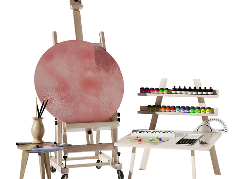 Modern Frame Easel Paint