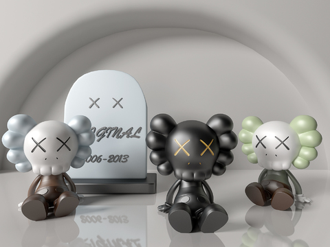 modern kaws children doll ornaments