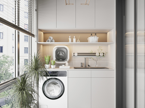 Modern Laundry Room Balcony