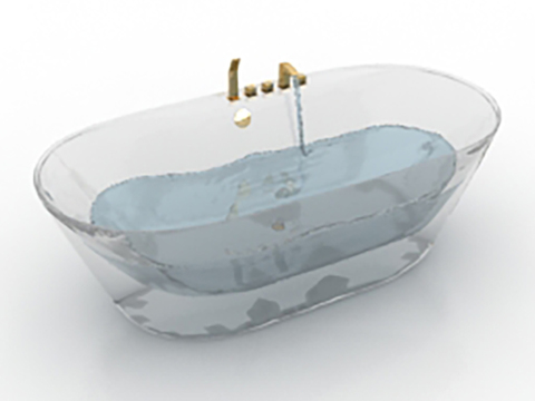 Modern Affordable Luxury Style Glass Metal Bathtub Free