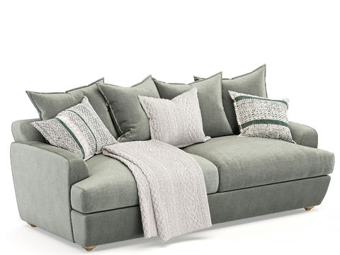 Modern fabric double sofa for free