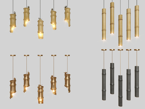 Modern bamboo chandelier