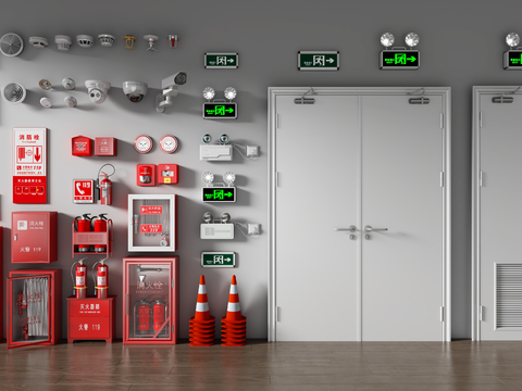 Fire equipment fire door fire hydrant emergency lighting