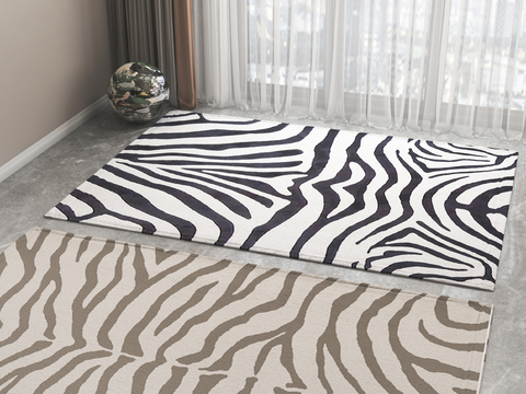 Modern Zebra Pattern Carpet