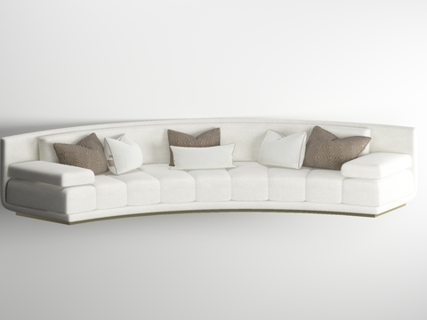 Modern fabric curved sofa free