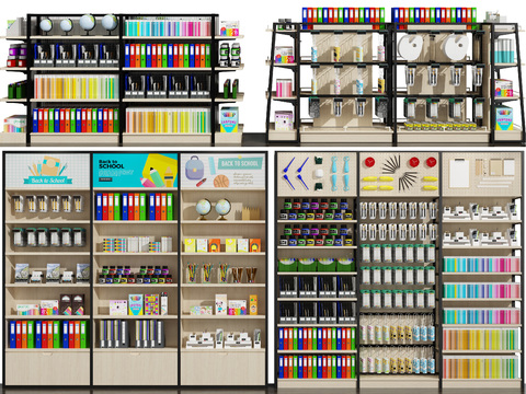 Modern Stationery Store Showcase