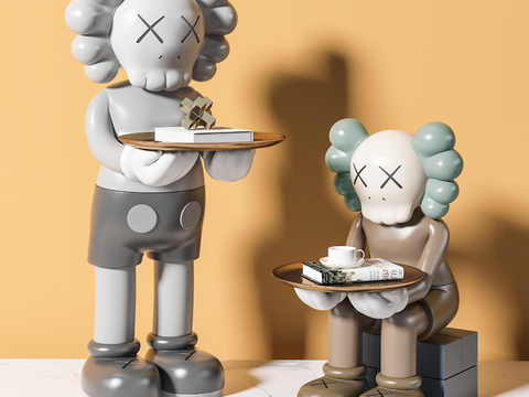 Modern KAWS Tray Sculpture