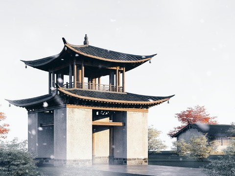 Chinese style ancient building pavilion