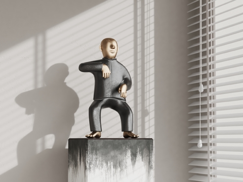 Modern Tai Chi figure sculpture