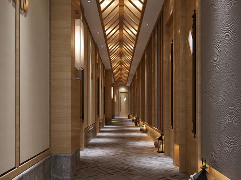 Modern Clubhouse Corridor