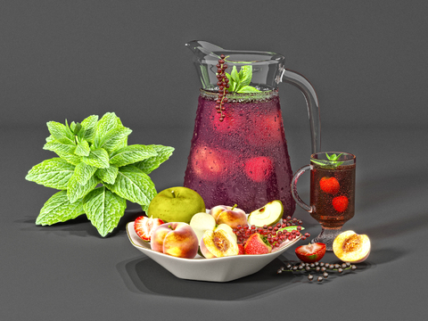 Modern Fruit Juice Plate