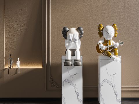 Modern Kaws Bears Sculpture