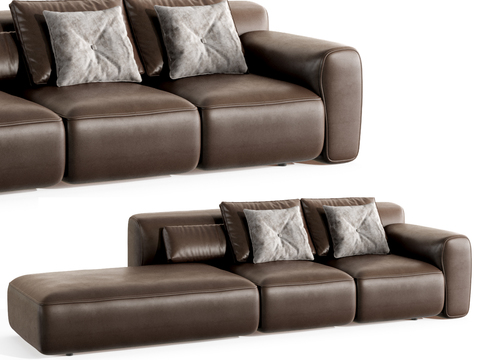 FLEXFORM leather sofa multiplayer sofa