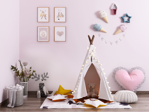 Modern children's tent decoration