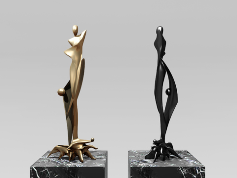 Modern abstract figure statue