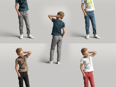 modern stance boy figure