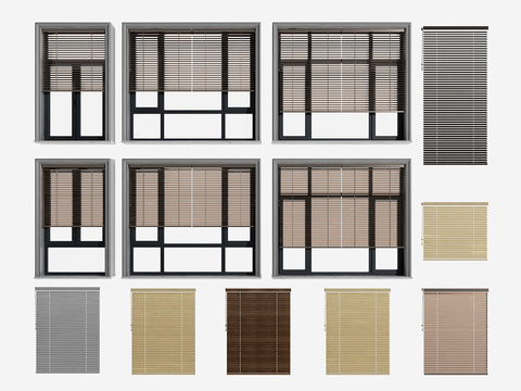 Modern casement window blinds