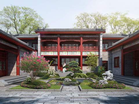 New Chinese Garden Landscape psd