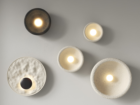 Quiet bowl-shaped wall lamp