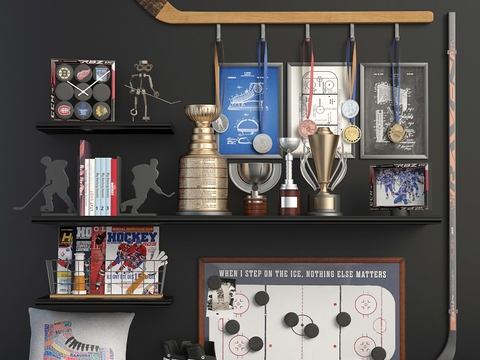 Modern trophy medal ornaments