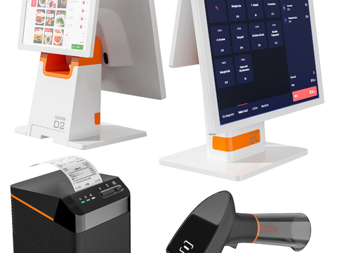 Modern cash register code scanning gun