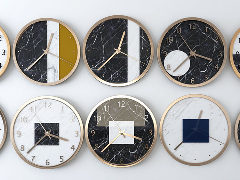 Modern metal clocks