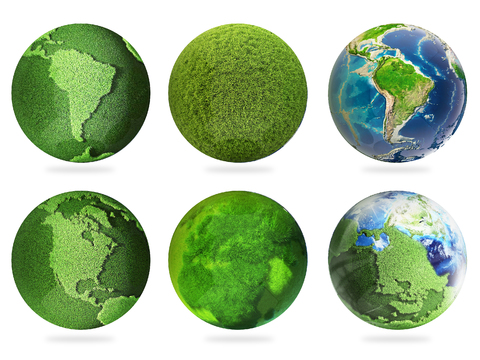 Green Earth Moon Satellite Universe