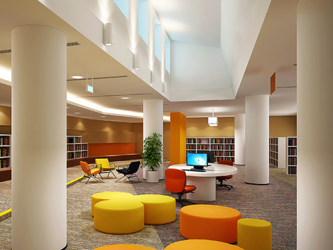 Modern Library Reading Area