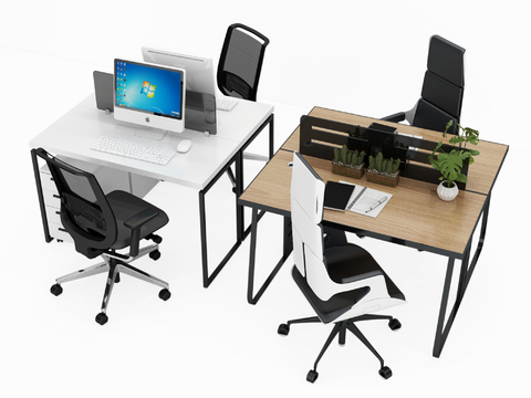 modern office desk and chair