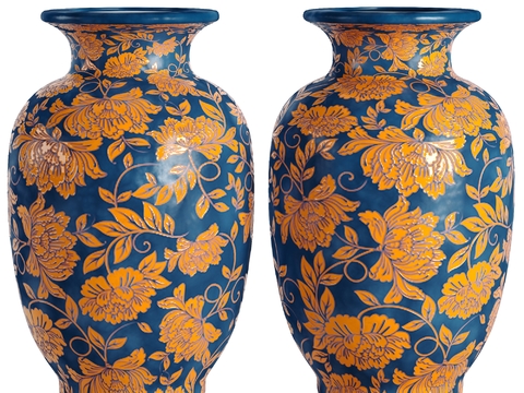 Neo-Chinese Style Bronzing Pattern Ceramic Ware