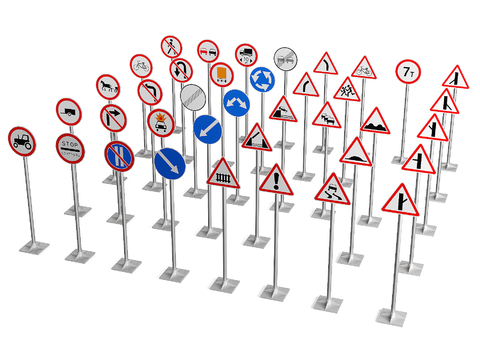 Traffic signs, road signs