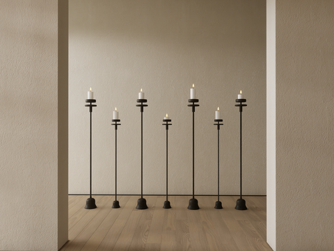 Candlestick lamp candle