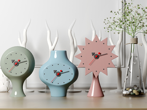 Nordic Clock Vase Ornaments