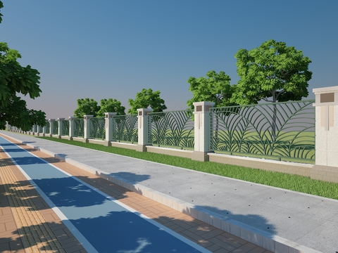 Modern wrought iron fence fence