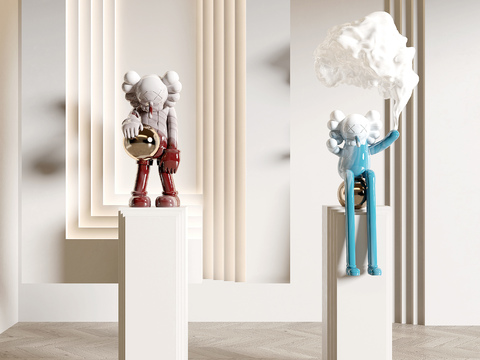 Kaws Art Toy Doll Sculpture