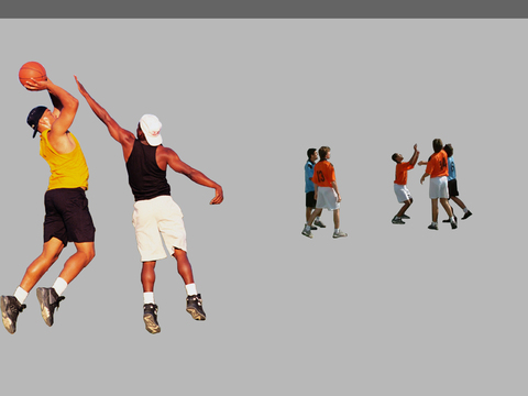 Sports basketball figures psd